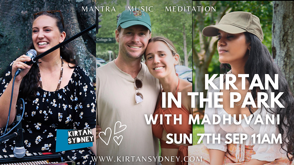 Kirtan in the Park with Madhuvani w/ Plant Based Lunch