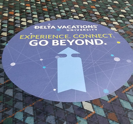 Custom Flooring Decals. Wayfinding Signage