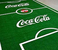 Custom Painted Turf for coca cola