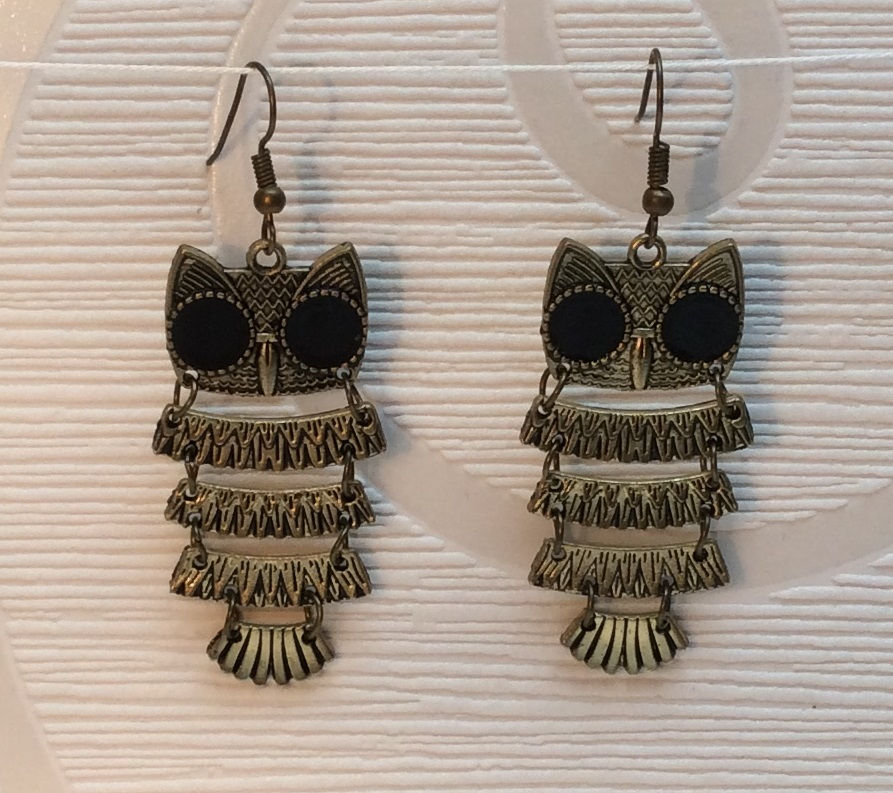 Miniature : Boucles d'oreilles, les hiboux dorés