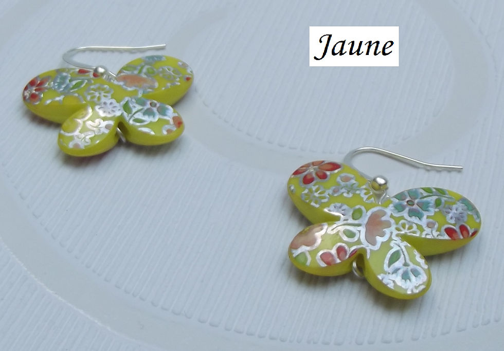 Miniature : Boucles d'oreilles, les papillons de couleur