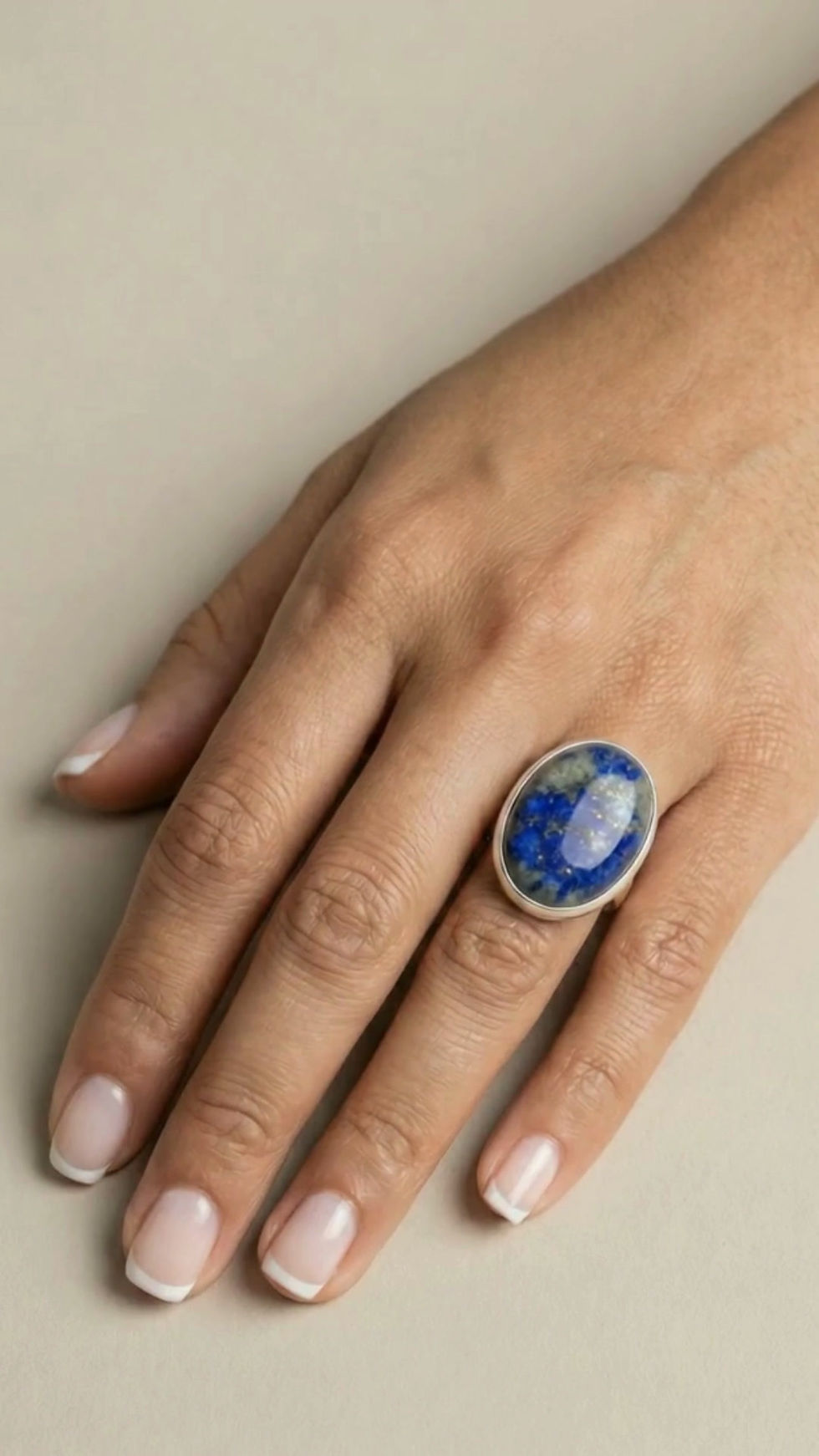 Miniatura: Anillo Ajustable de Plata Con Lapislázuli