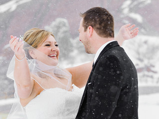 Caryl & Allan : Snowy Red Rocks Wedding