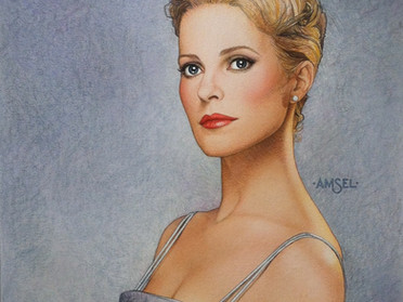 Amsel's original Cheryl Ladd artwork for TV GUIDE.