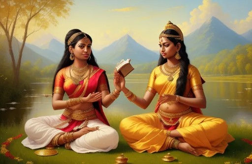 Hindu Goddesses of Wealth & Knowledge