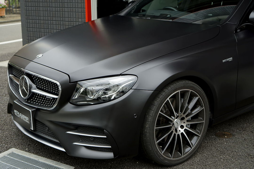 Mercedes-AMG E43マットプロテクションフィルム施工①/マットブラック