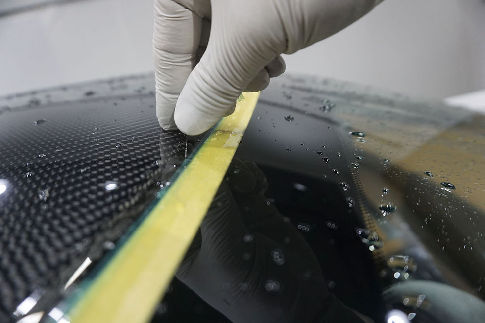 ナイフレステープを使用してカット プロテクションフィルム施工 レクサス LC500