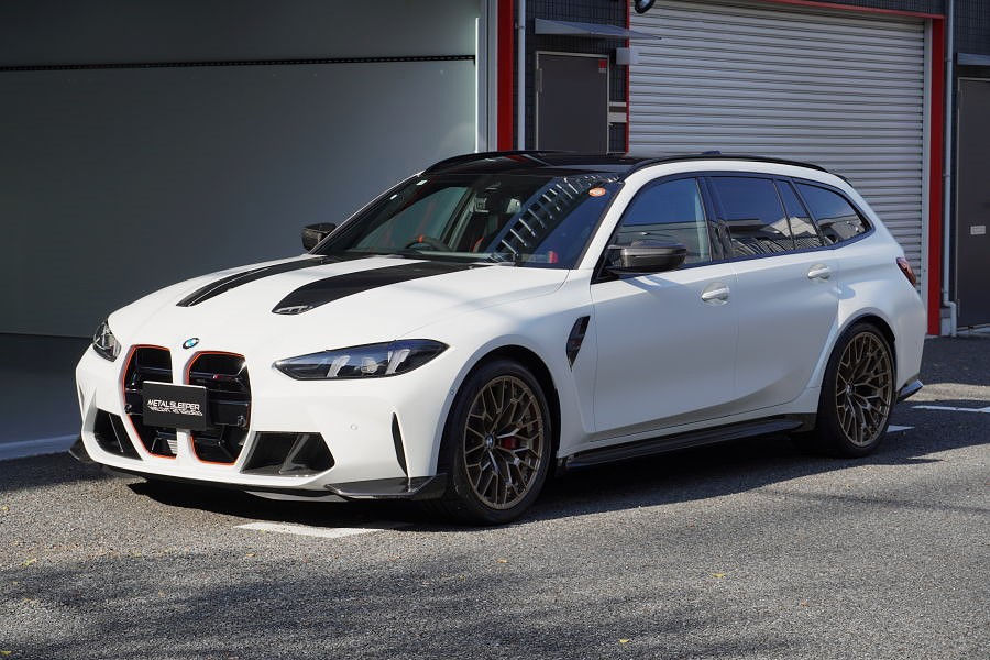 飛び石保護マットプロテクションフィルムPPF施工 BMW M3CSツーリング 施工事例 斜め前 BMW M3