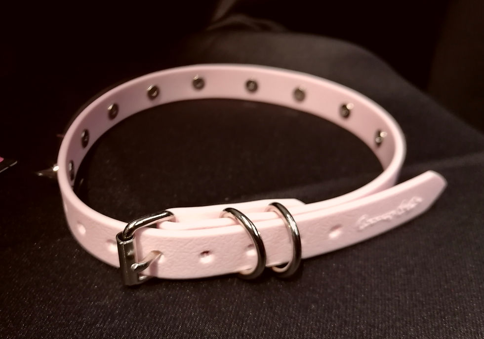 Thumbnail: Pink Vegan-friendly Choker with Small Spikes S/M