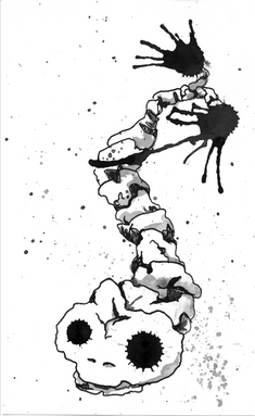 2018 | DIN A6 | Tusche auf Papier | Monster