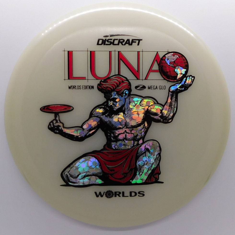Thumbnail: DISCRAFT MEGA GLO LUNA "SPIRIT OF DETROIT" Disc Golf Disc  Northern Indiana Mishawaka