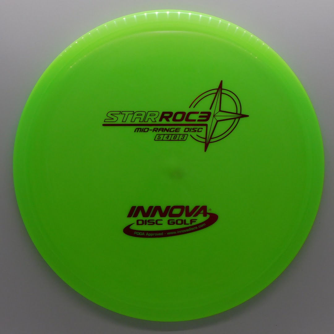 INNOVA STAR ROC3 overstable midrange disc is a touch faster than the ever popular Roc. The Roc3 claims to be perfect thrower