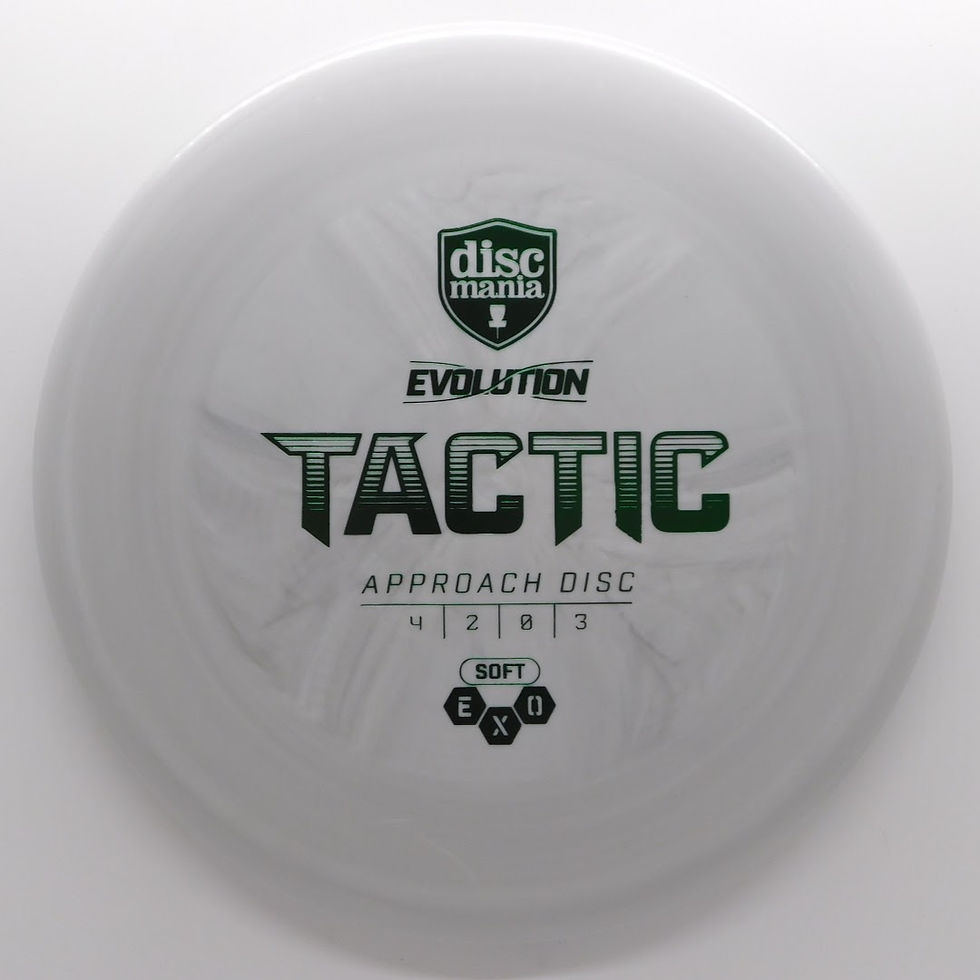 Thumbnail: Discmania Soft Exo Tactic overstable throwing putter. You can throw it with confidence and putt reliably into strong winds