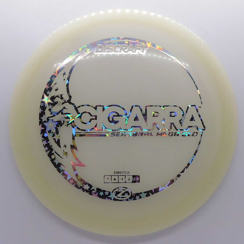 Thumbnail: DISCRAFT MEGA GLO Z CIGARRA enhanced stability, allowing throwers to confidently attack lines with torque resistance