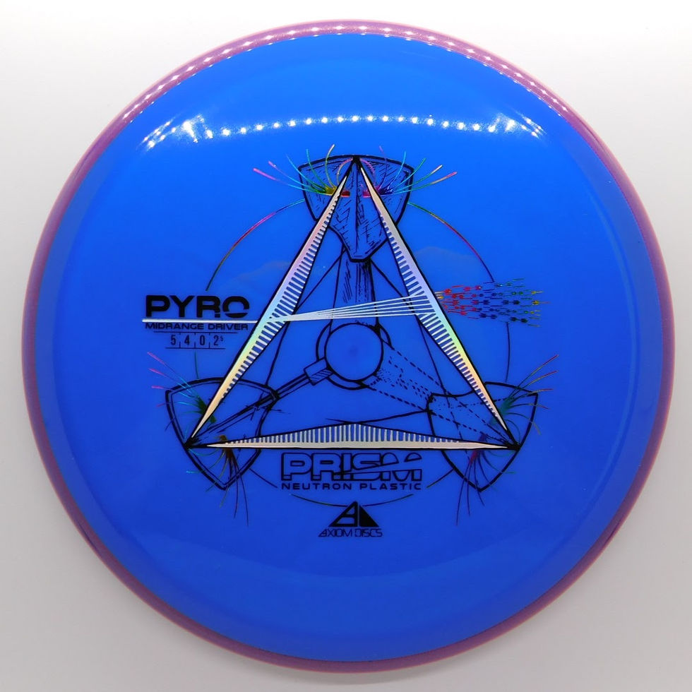 Thumbnail: Axiom Prism Neutron Pyro disc golf midrange disc is an overstable mid that will hold the hyzer line.