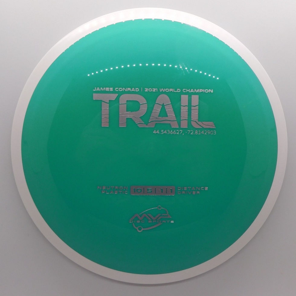 Thumbnail: MVP NEUTRON TRAIL LCP  stable-understable distance driver that, as you might expect of a Conrad disc, excels in hyzer-flips