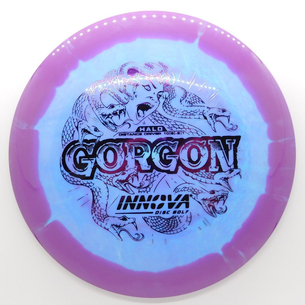 INNOVA HALO STAR GORGON disc that blends the precision and control of a Fairway Driver with the reach of a Distance driver