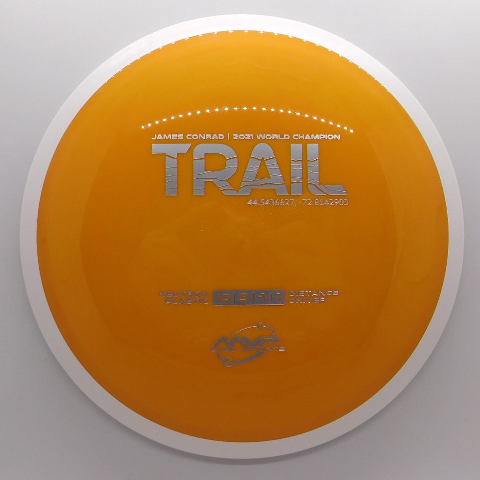 Thumbnail: MVP NEUTRON TRAIL LCP  stable-understable distance driver that, as you might expect of a Conrad disc, excels in hyzer-flips