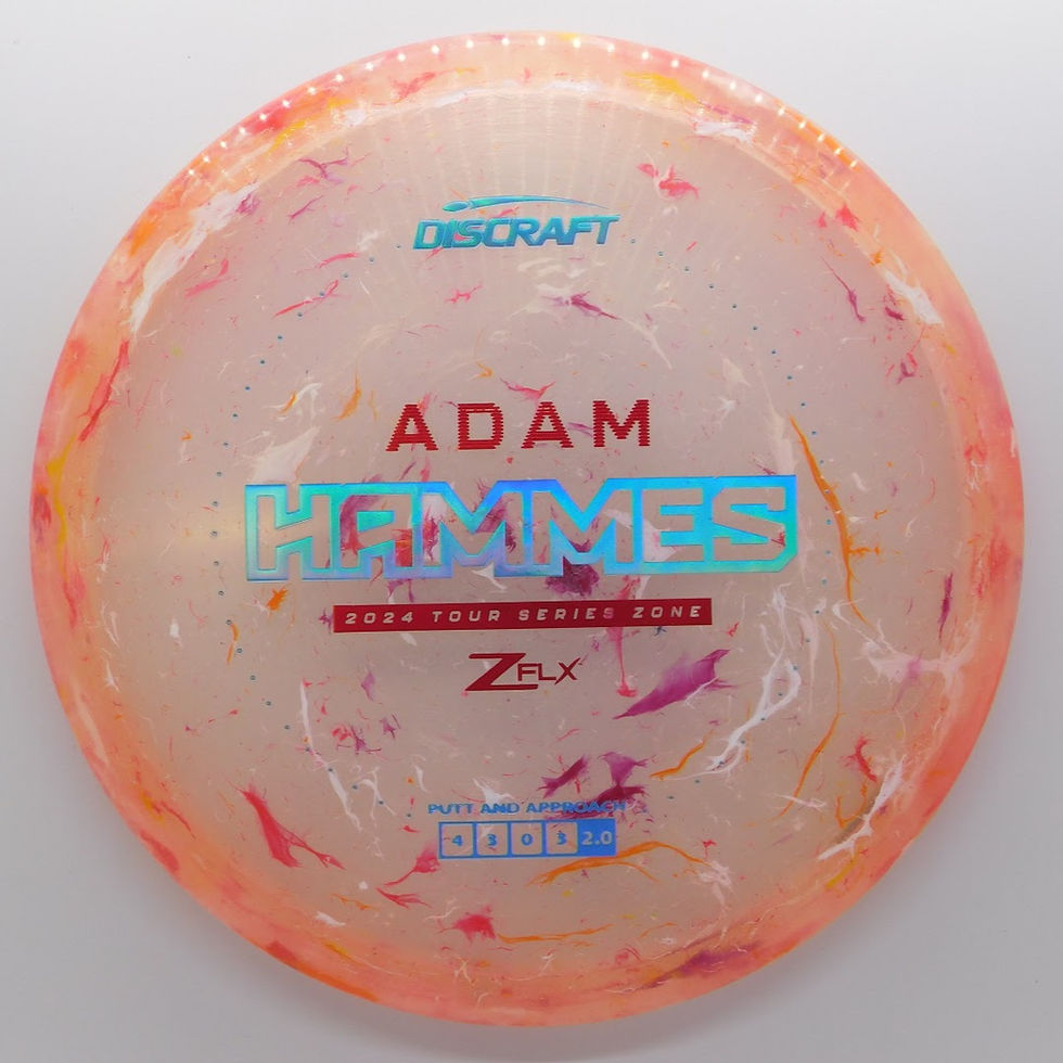Thumbnail: DISCRAFT TOUR SERIES ADAM HAMMES JAWBREAKER ZFLX ZONE overstable putt and approach disc is the go-to workhorse putter