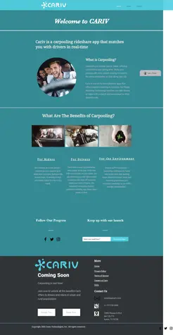Before | Carpooling App Wix Redesign