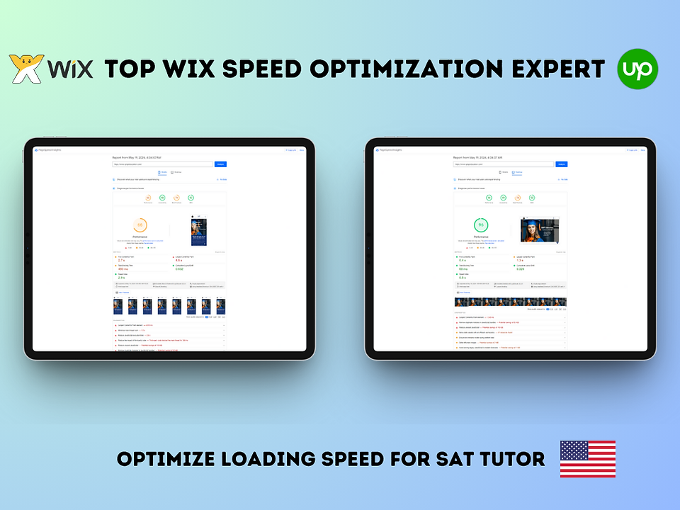 LSAT Tutor Wix Speed Optimization Consultant
