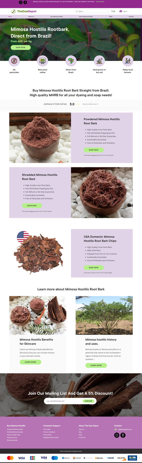 thedyedepot.com | Ecommerce Wix Design | Yudha Global