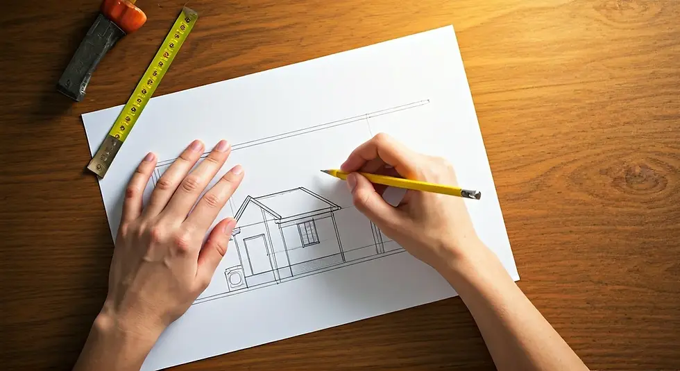 Sketching a home improvement plan