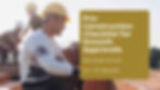 Pre-Construction Checklist for Smooth Approvals