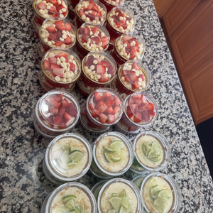 Strawberry, Key Lime, Strawberry White Chocolate Cheesecake Cupcakes