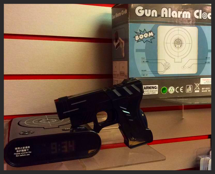 Gun Alarm Clock