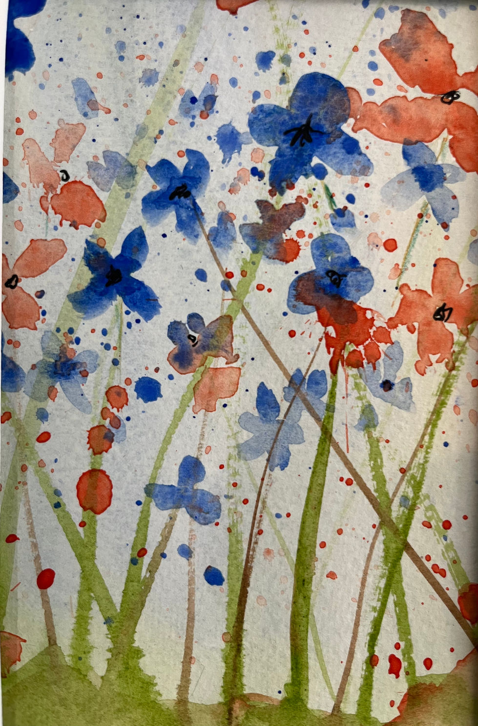 "Petals in Motion" watercolor