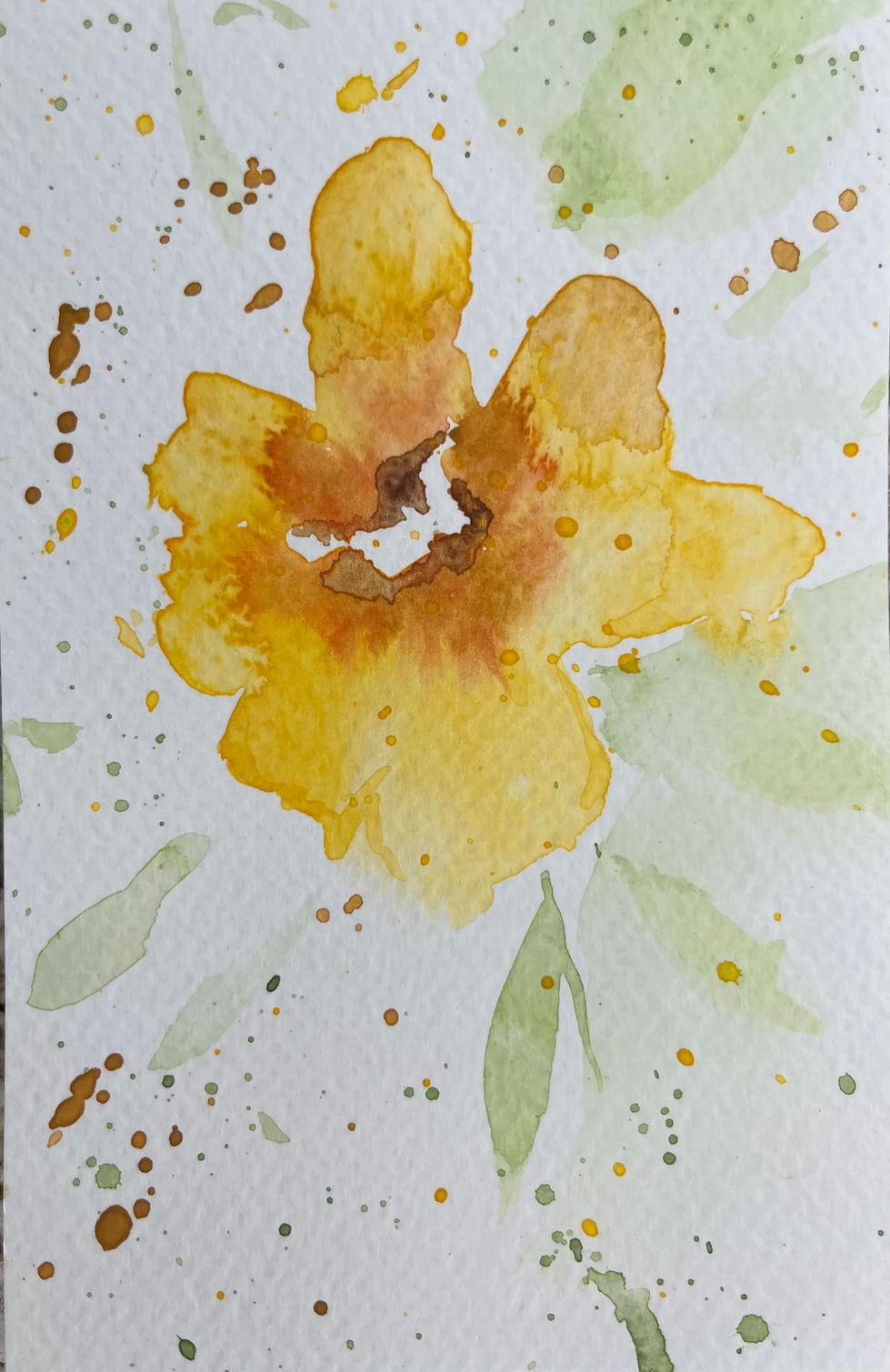 "Burst of Hope" watercolor.