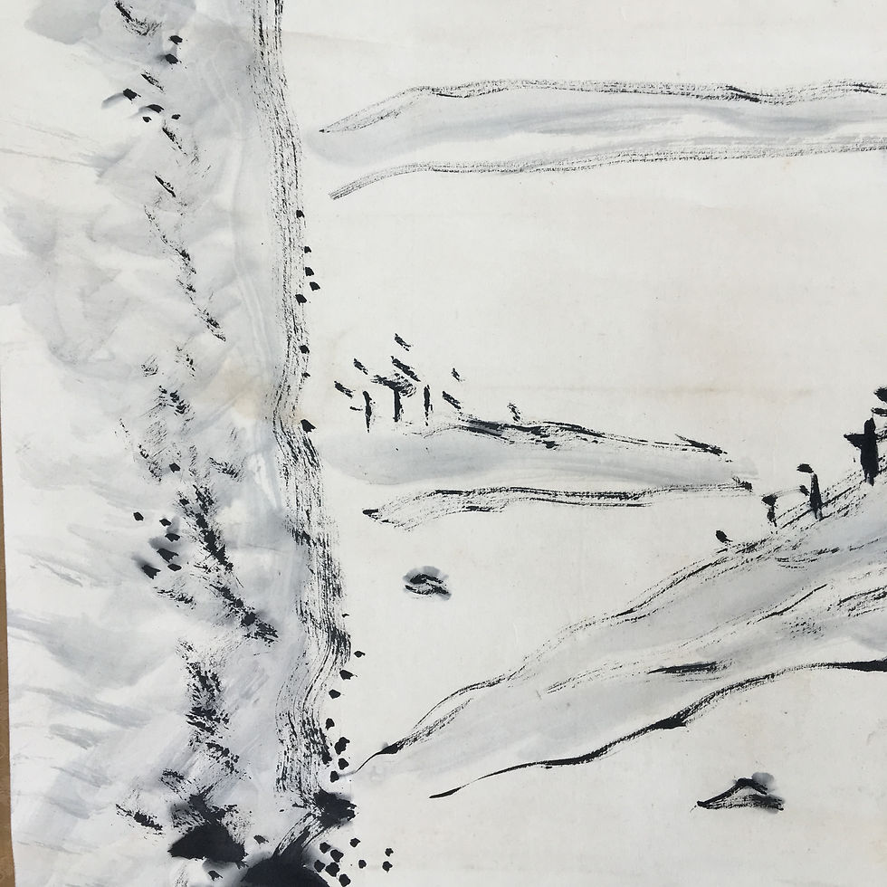 Thumbnail: fukuda kodojin nanga literati landscape painting view-8