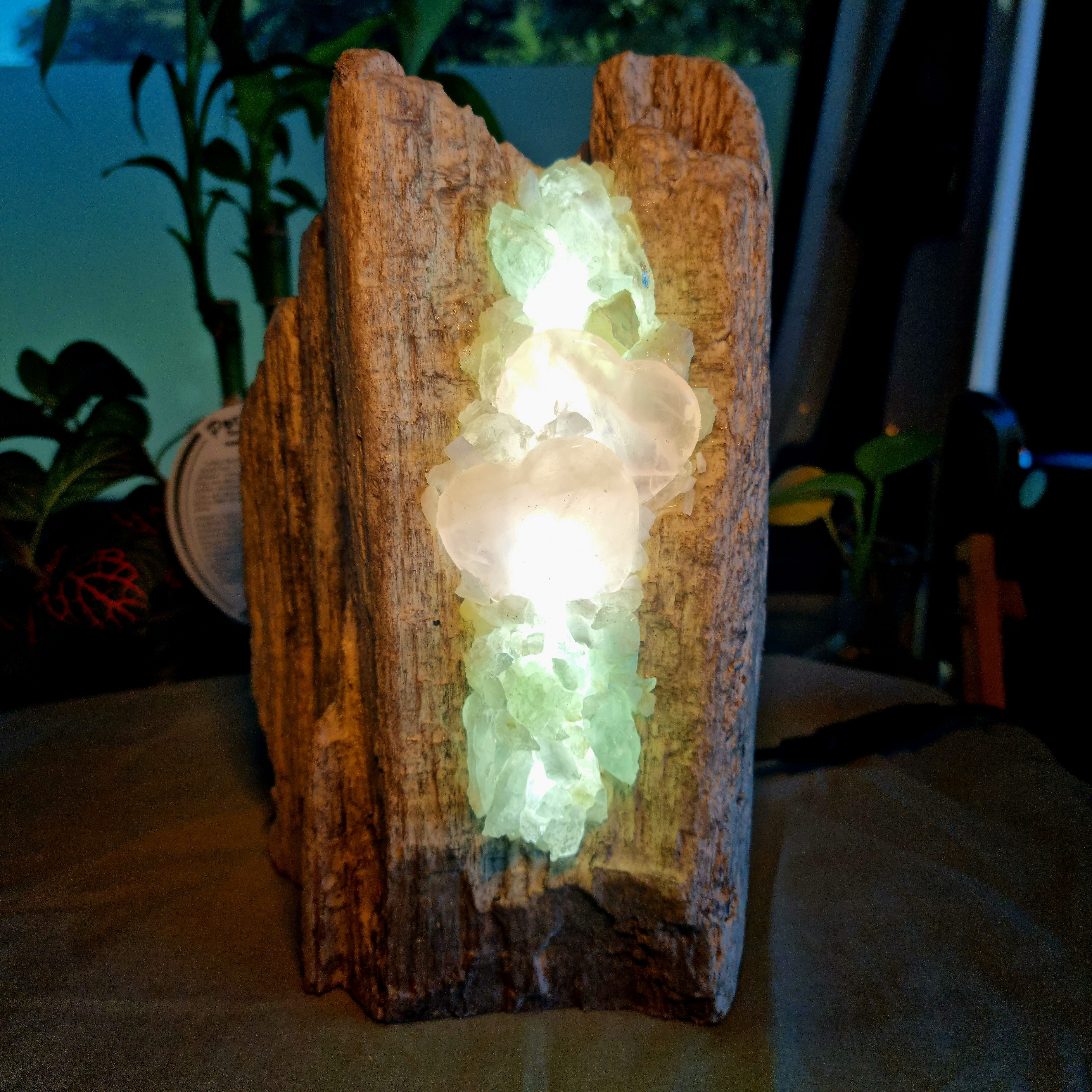 Illumina - Rose Quartz Hearts (2) Aquamarine