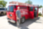 Custom sheet metal red van