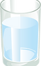水の入ったコップ