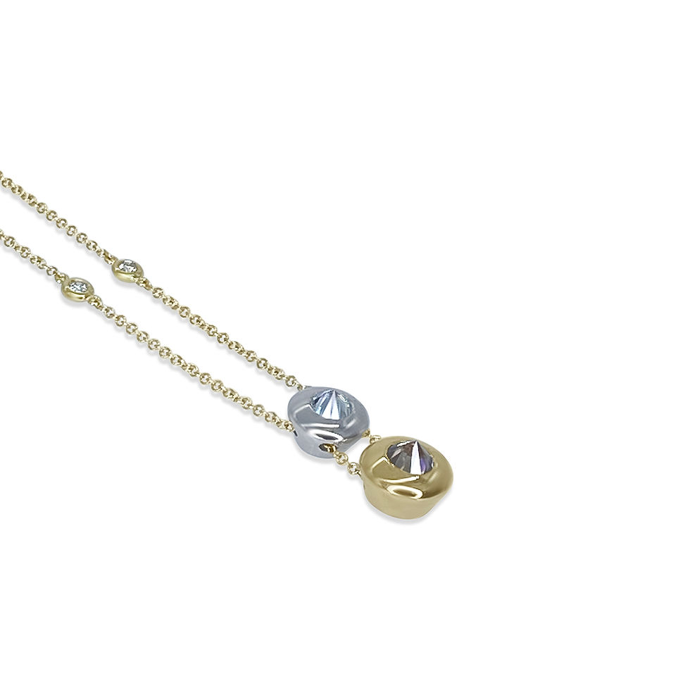 Thumbnail: Diamond Double Cognac Necklace