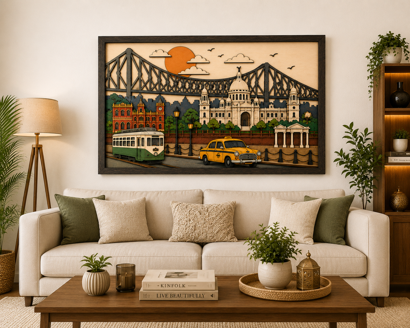 Kolkata Heritage Skyline – 2 Layer MDF Wall Art