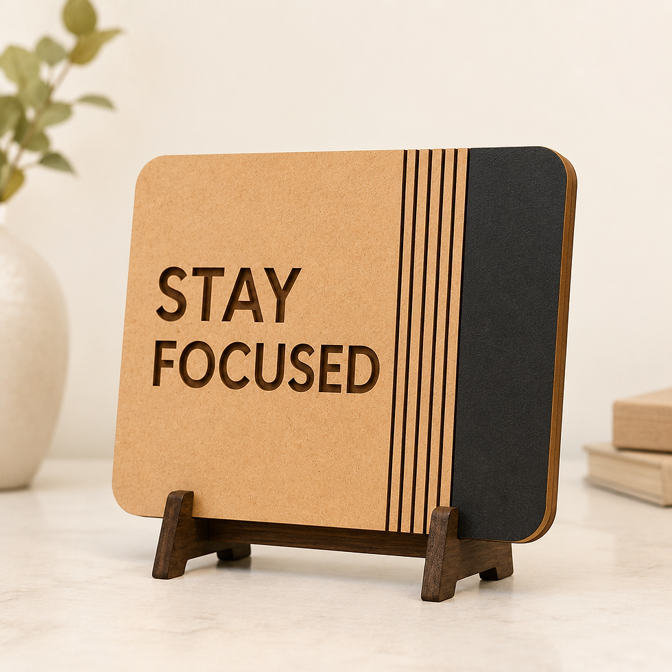 Thumbnail: Stay Focused Desk Sign