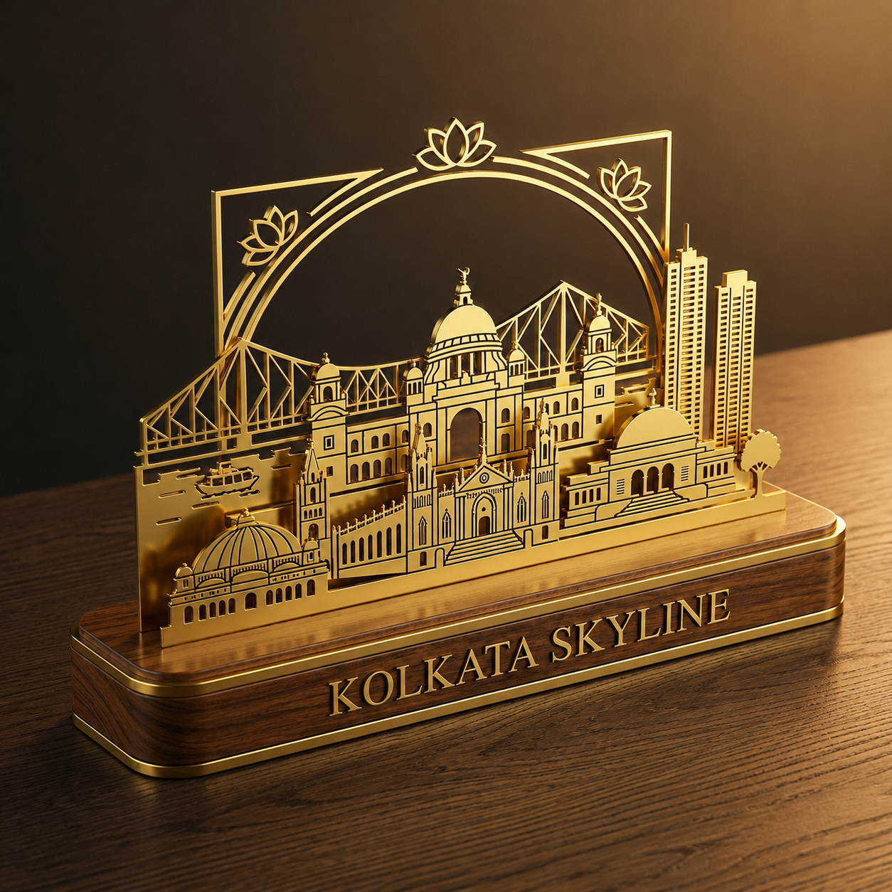 Kolkata Skyline Desk Art