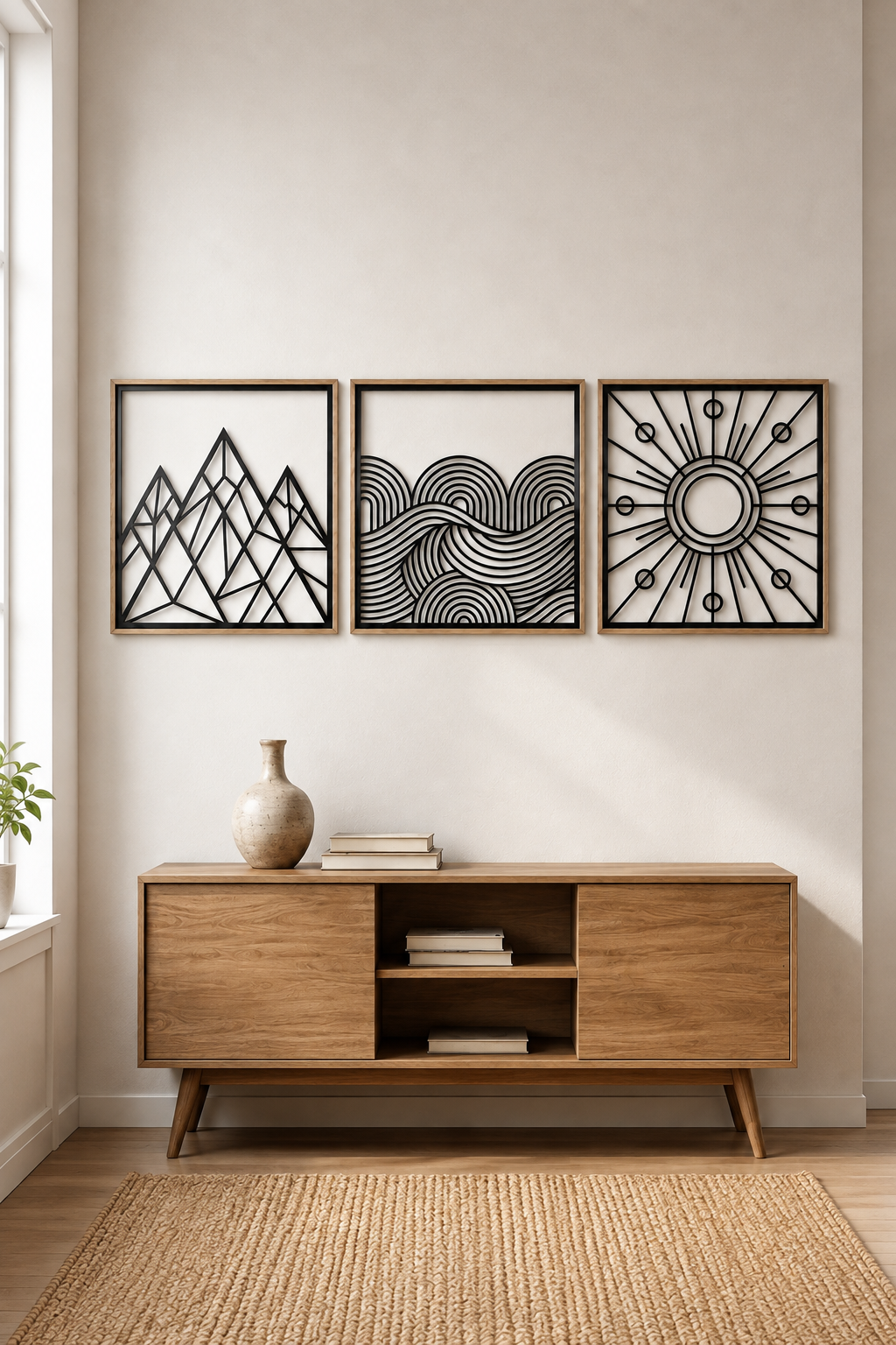 Abstract Geometric Wall Art Set (Set of 3)