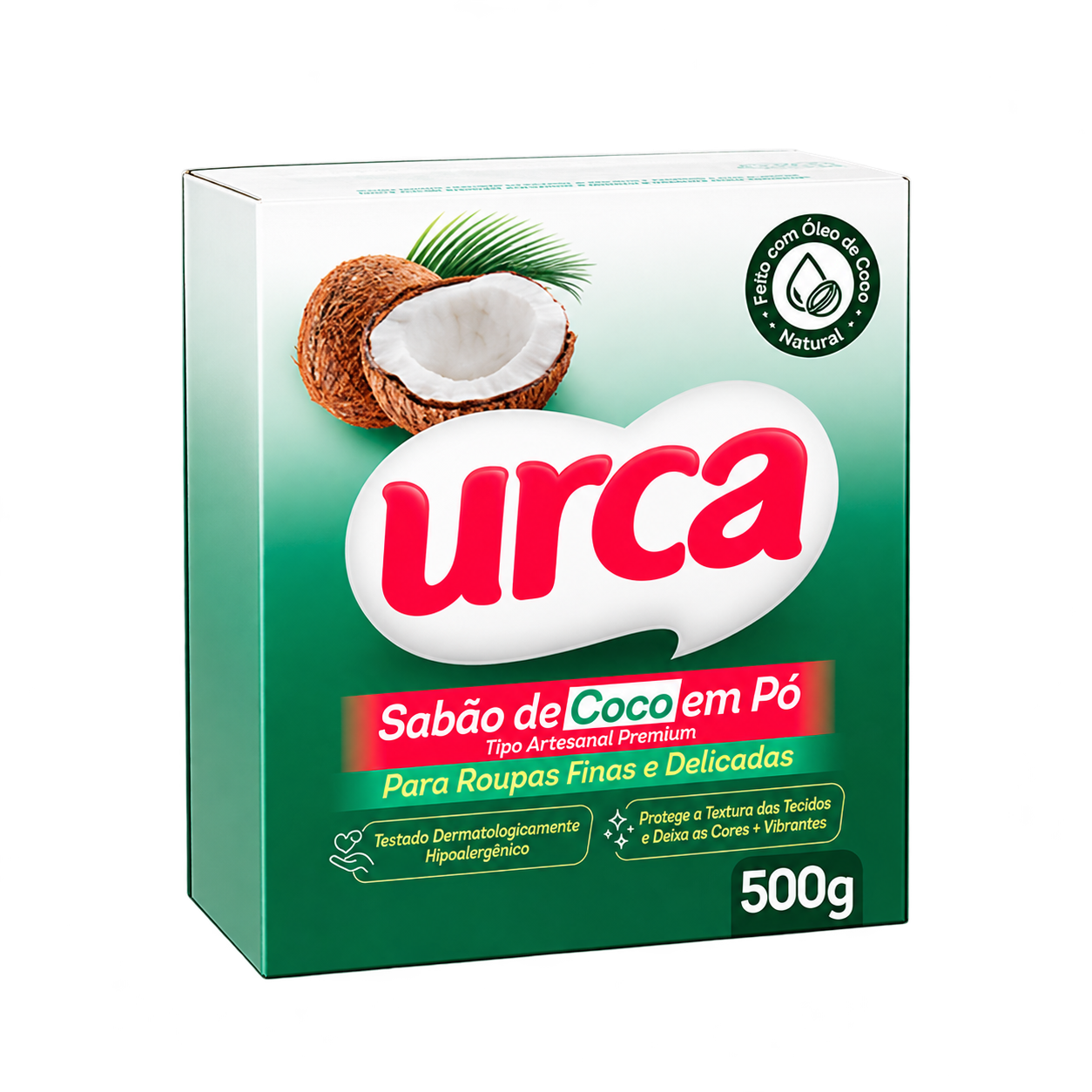 Sabão em pó de coco Urca 500 g