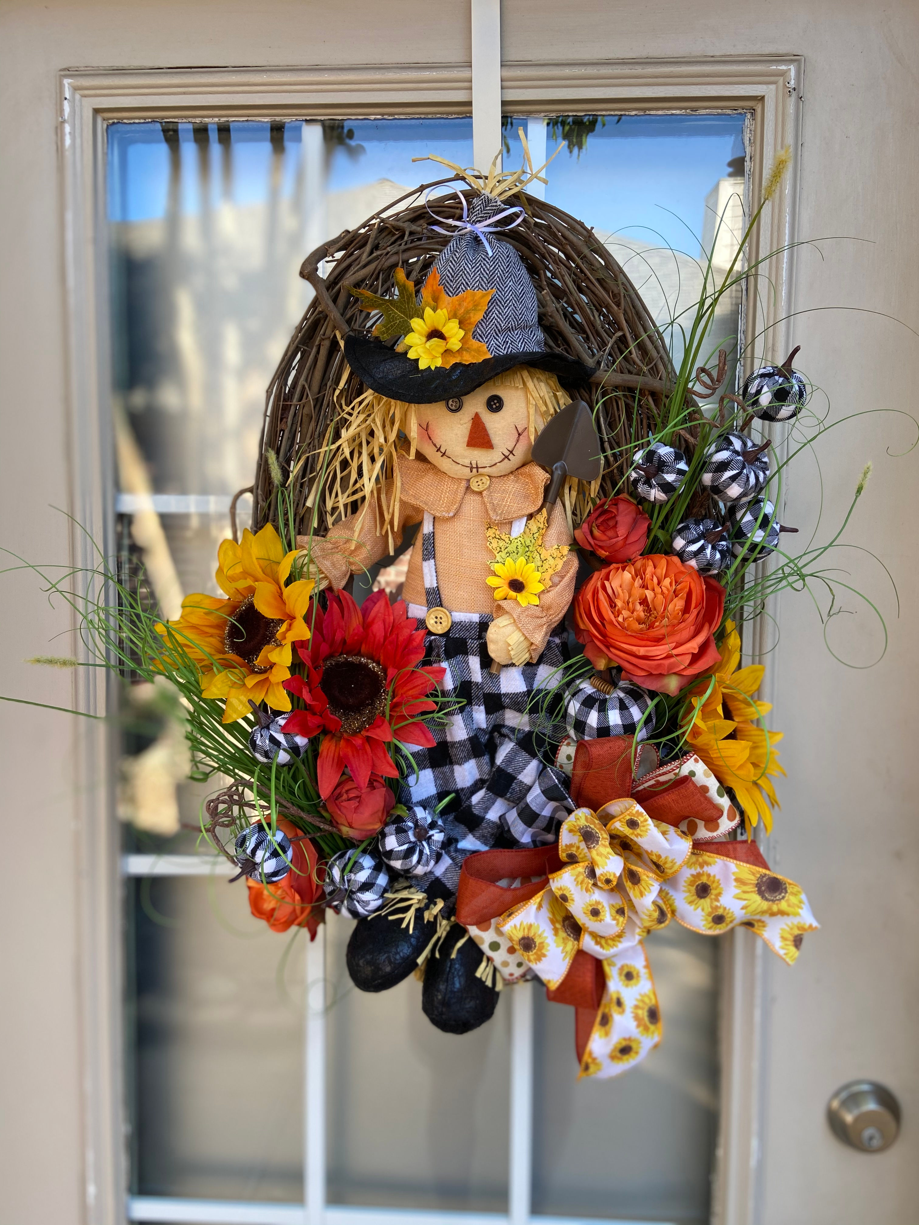 Plaid Scarecrow Wreath