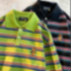 Miniatura: Camisola England Style Cartoon para Adolescentes, gola polo listrada verde abaca