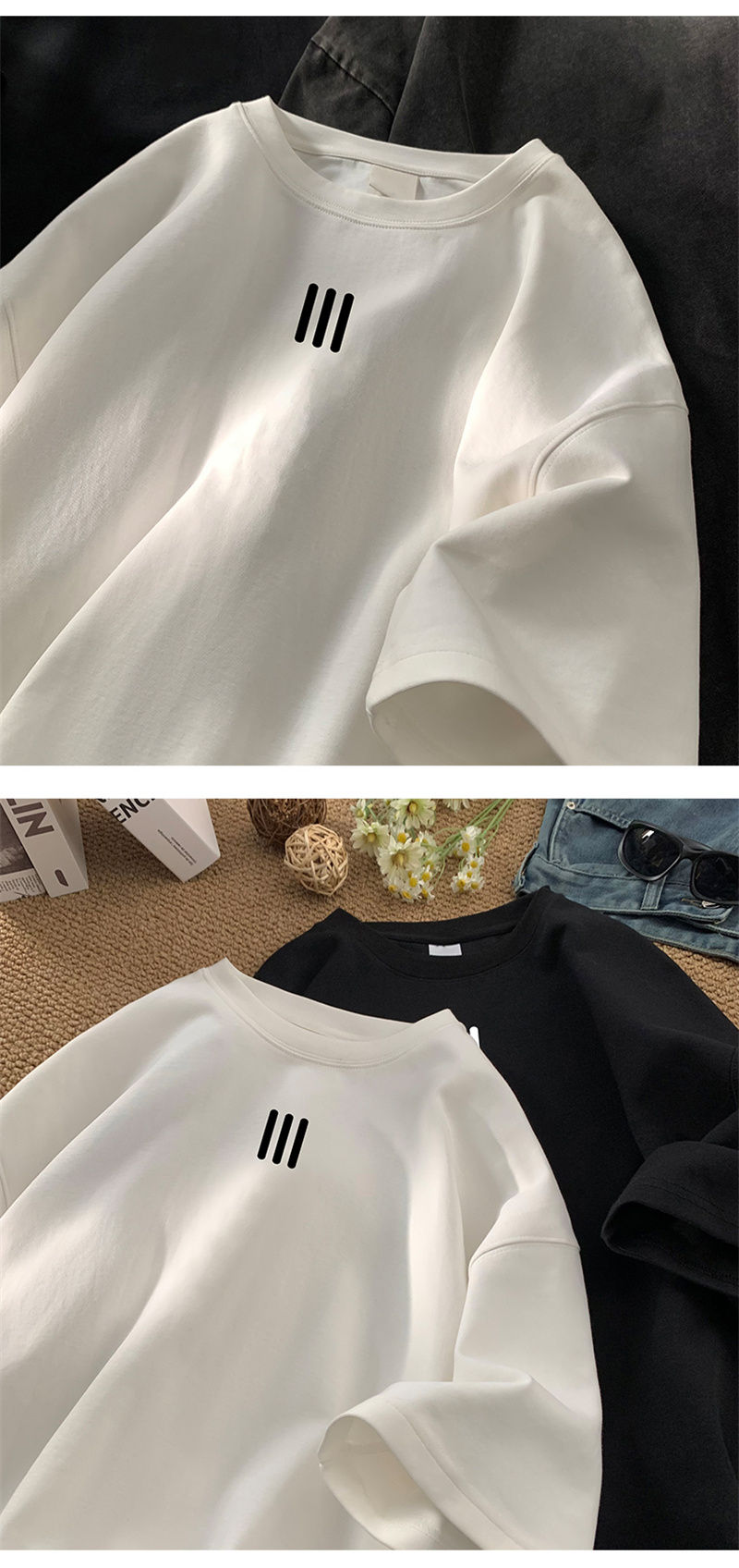 Miniatura: Camisetas masculinas de grandes dimensões, camiseta de algodão branca 5xl, cas