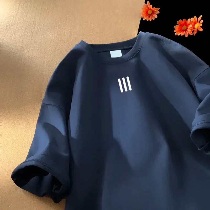 Miniatura: Camisetas masculinas de grandes dimensões, camiseta de algodão branca 5xl, cas