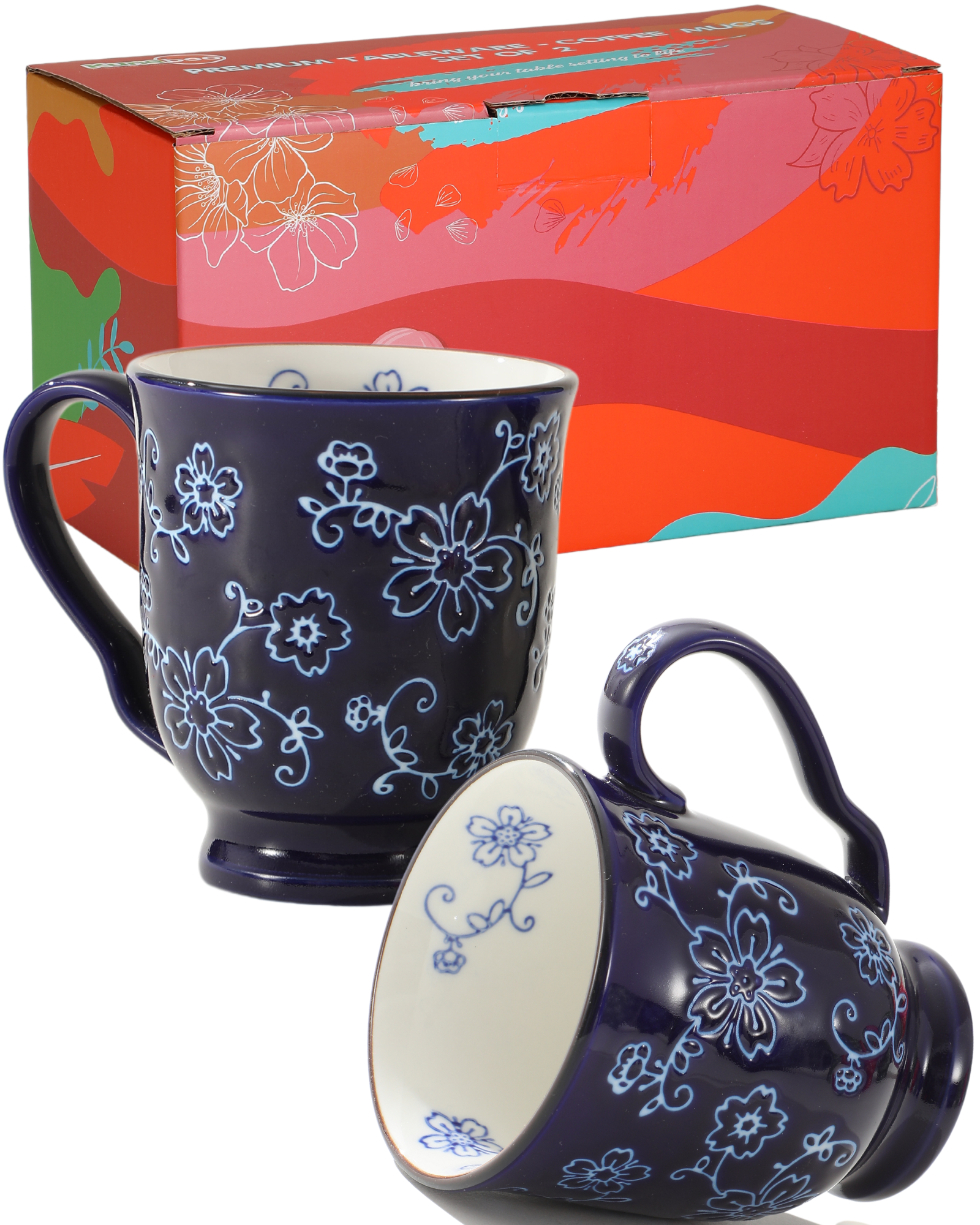 Coffee Mugs Set of 2 – Midnight Blue