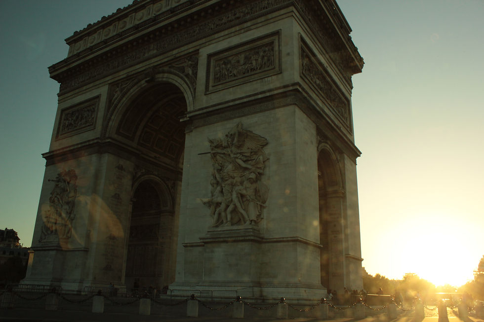my grandmother looks upon the arc de triomphe