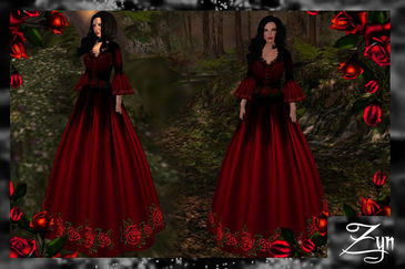 Dark Rose Gown (Red)