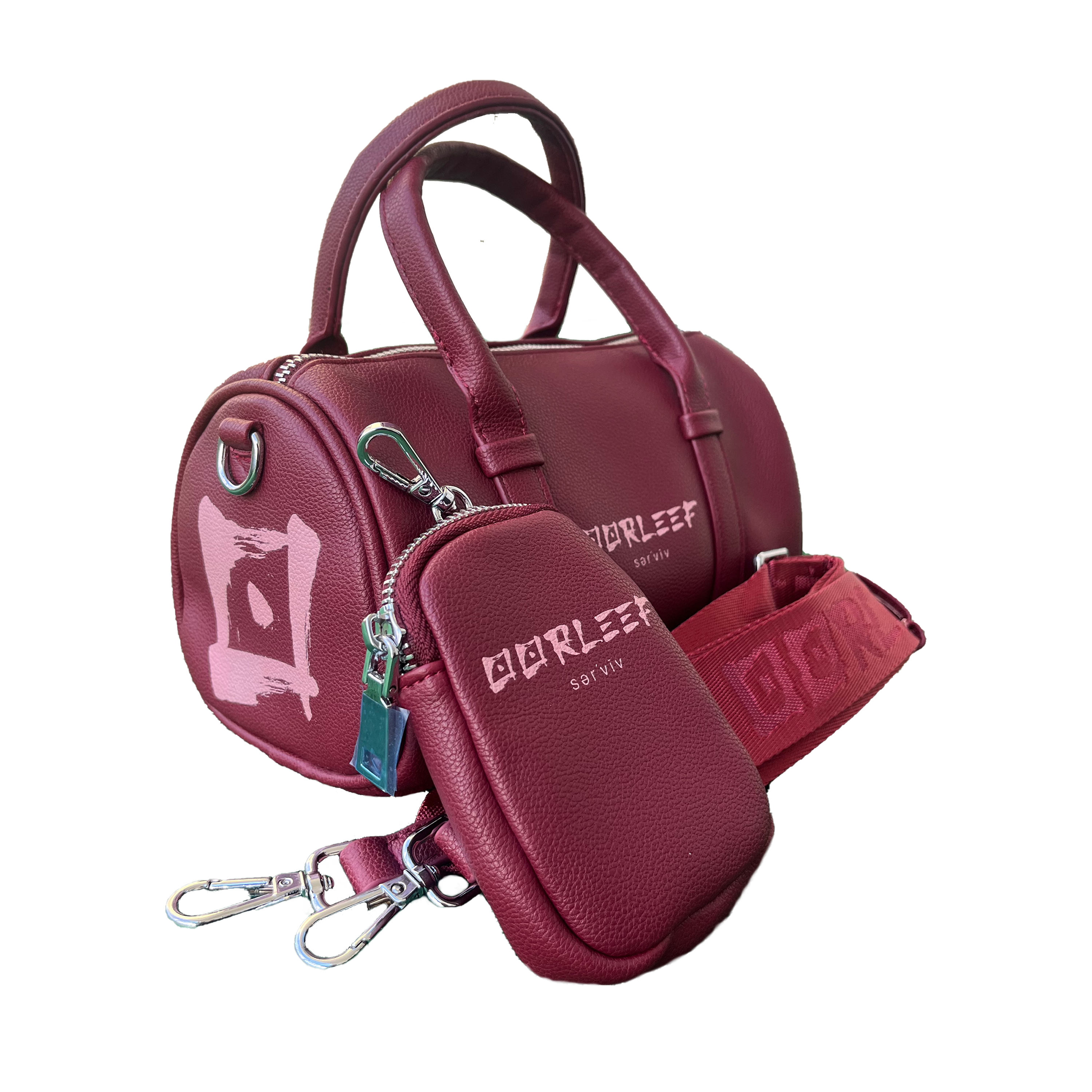 "Mary Maroon" and"Pink Kena" Duffie bag
